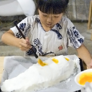 育て方の学習と、塩釜焼き体験で、おめでタイ